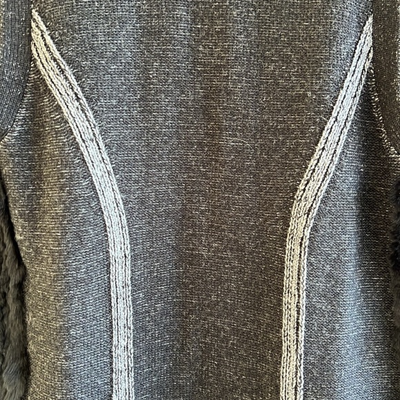 Vince Draped Wool Real Rabbit Fur Sweater Vest - Picture 6 of 8